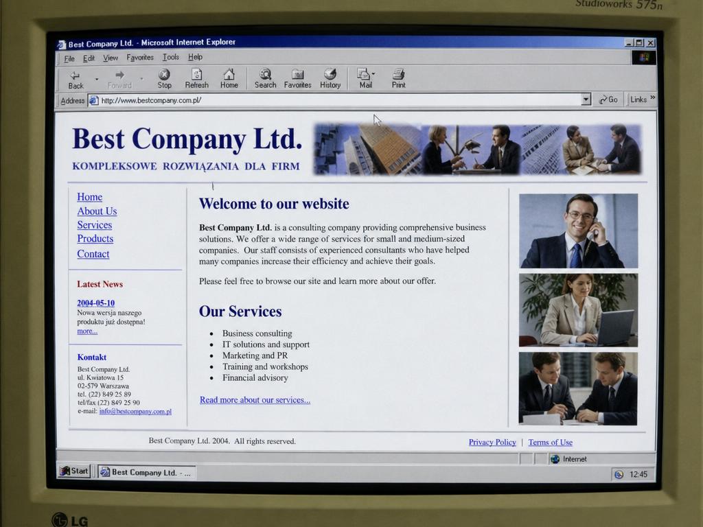 Przestarzała strona internetowa